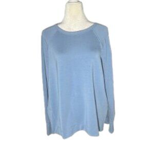 Athleta Coaster Luxe Recover Crew Neck Blue Women's Sweatshirt Medium